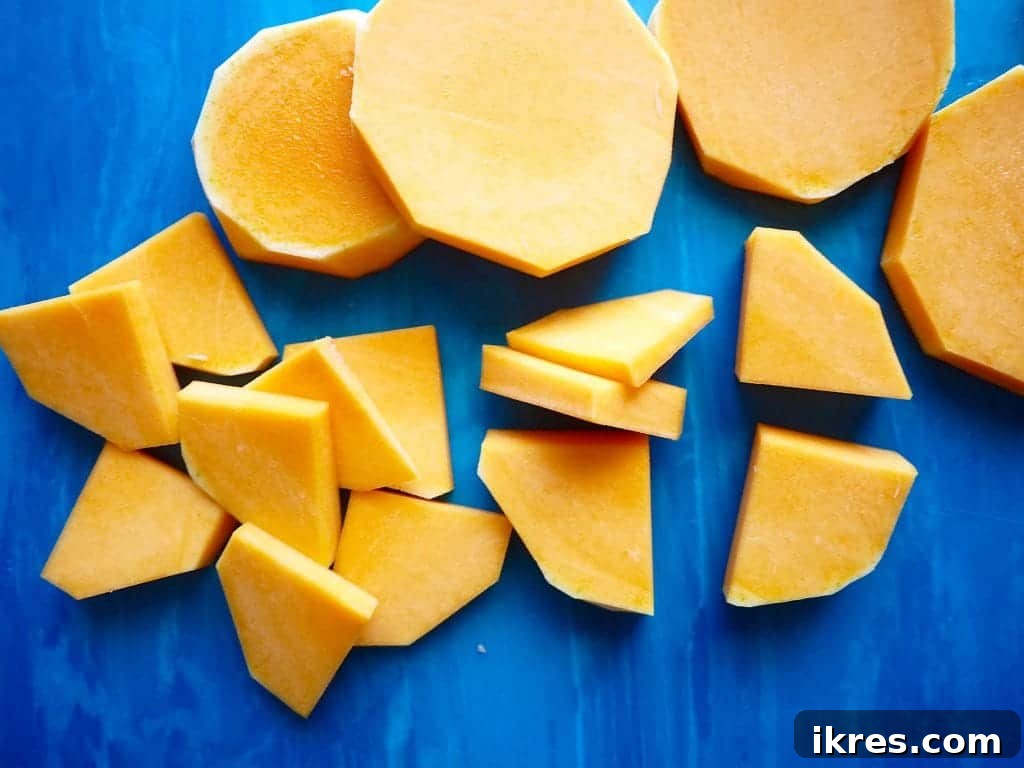 Paleo Gluten Free Squash Au Gratin 4 Butternut squash slices ready for cooking