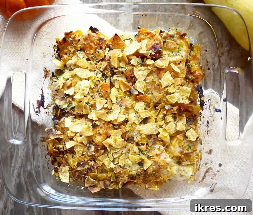 Paleo Gluten Free Squash Au Gratin 8 Squash Au Gratin baking in the oven