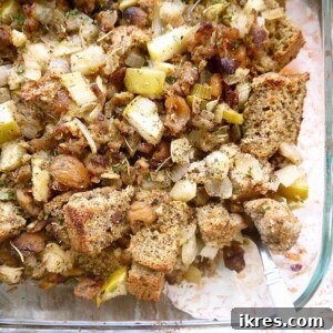 Paleo Sausage, Apple, and Chestnut Stuffing (GF) | Perchance to Cook
