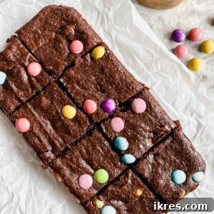 Small batch almond flour brownies cut into pieces.