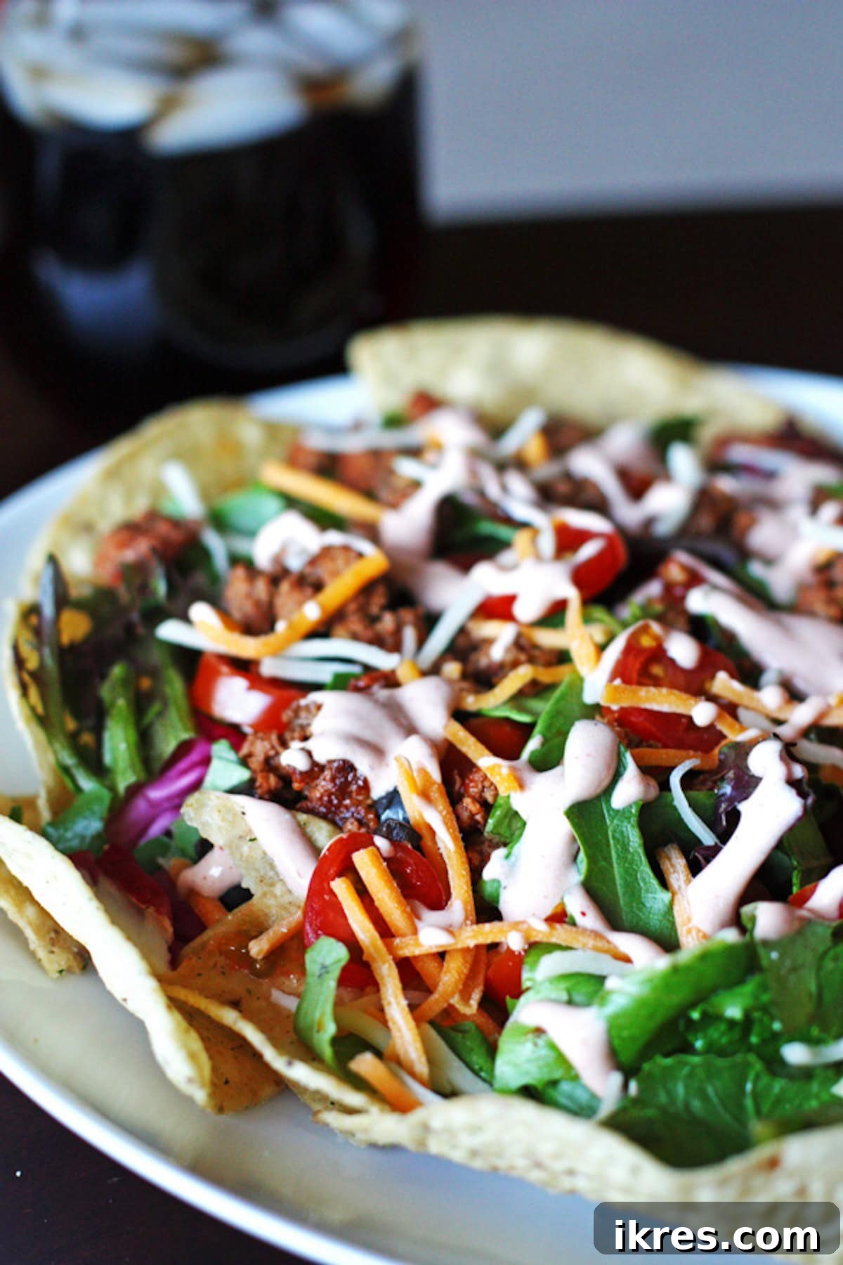 Taco Salad served on a plate