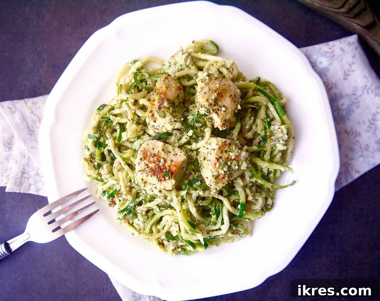 Whole30: Discovering My Worth Through Health 20 Paleo green pepper and almond pesto zoodles & chicken