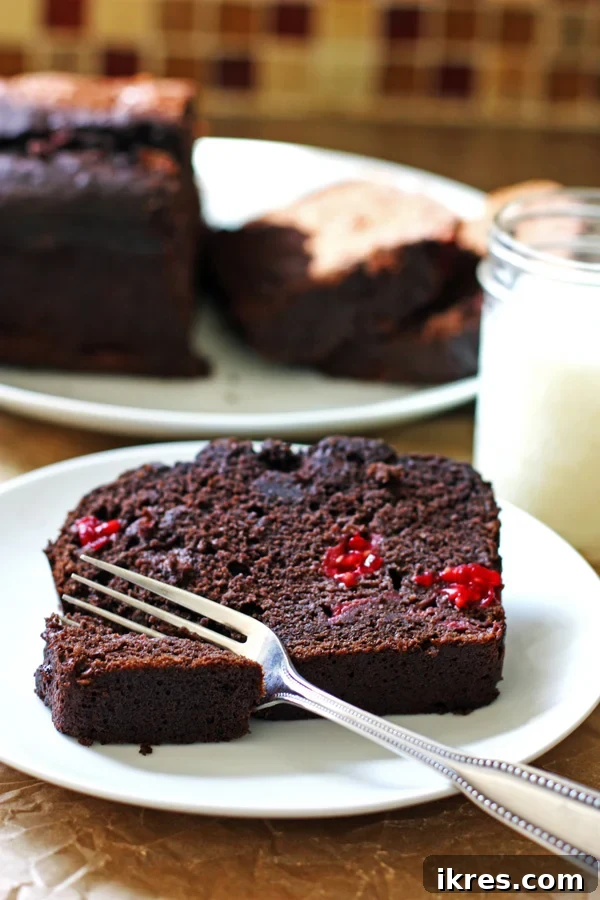 Decadent Dark Chocolate Raspberry Banana Bread 2 Dark Chocolate Raspberry Banana Bread