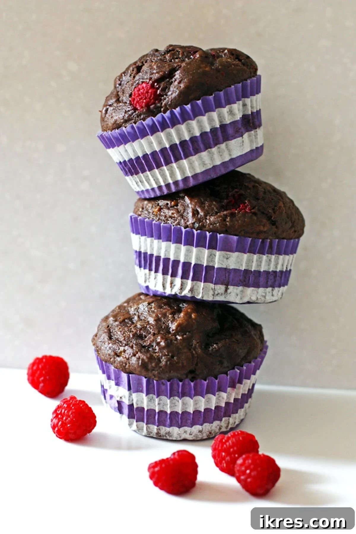 Decadent Dark Chocolate Raspberry Banana Bread 5 Chocolate Raspberry Banana Muffins