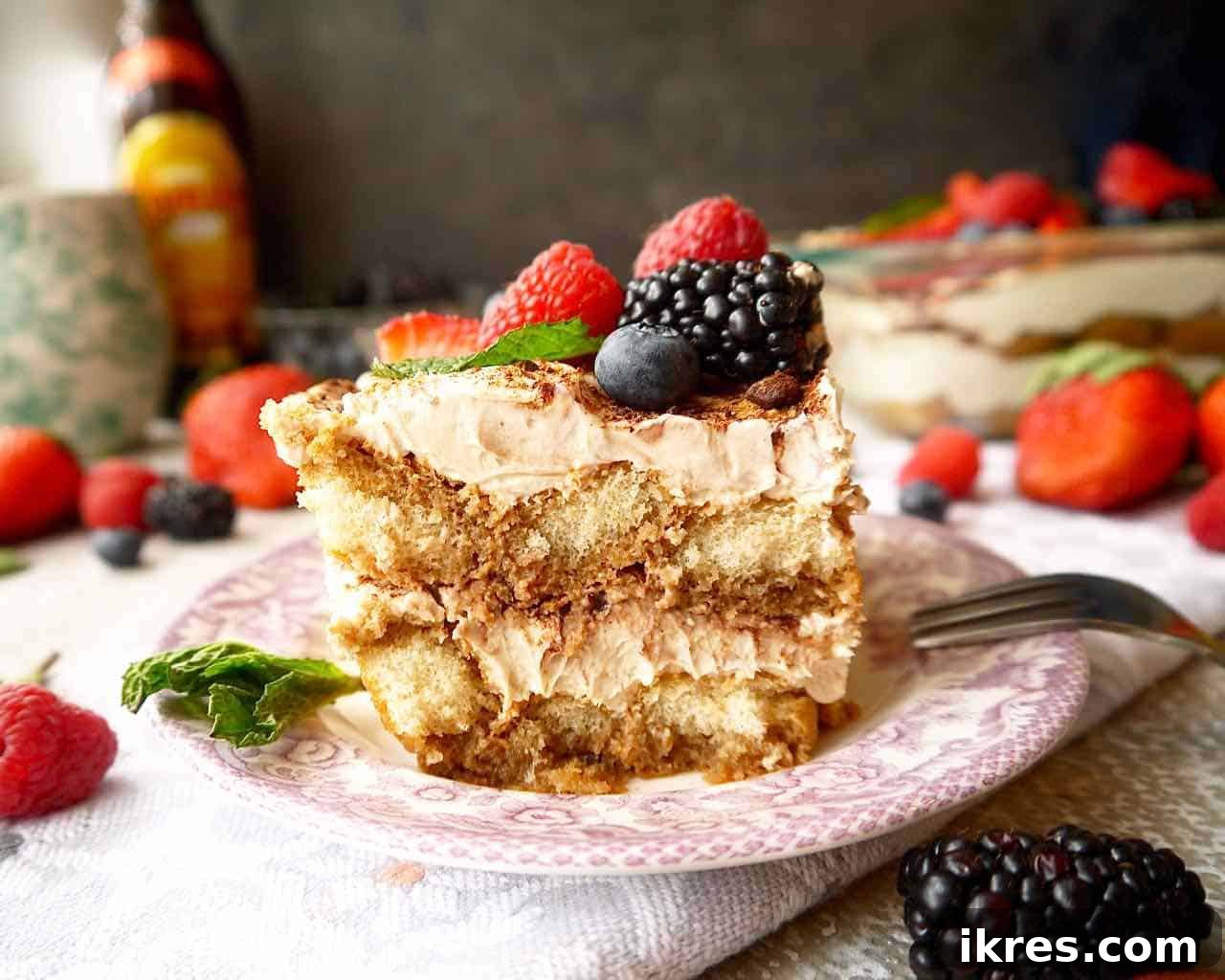 Healthier Coconut Cream Tiramisu | Perchance to Cook
