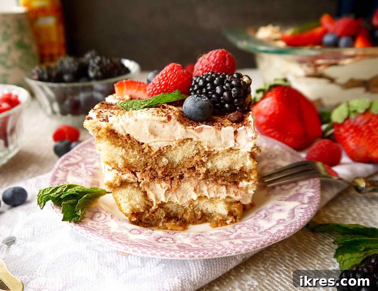 Healthier Coconut Cream Tiramisu | Perchance to Cook