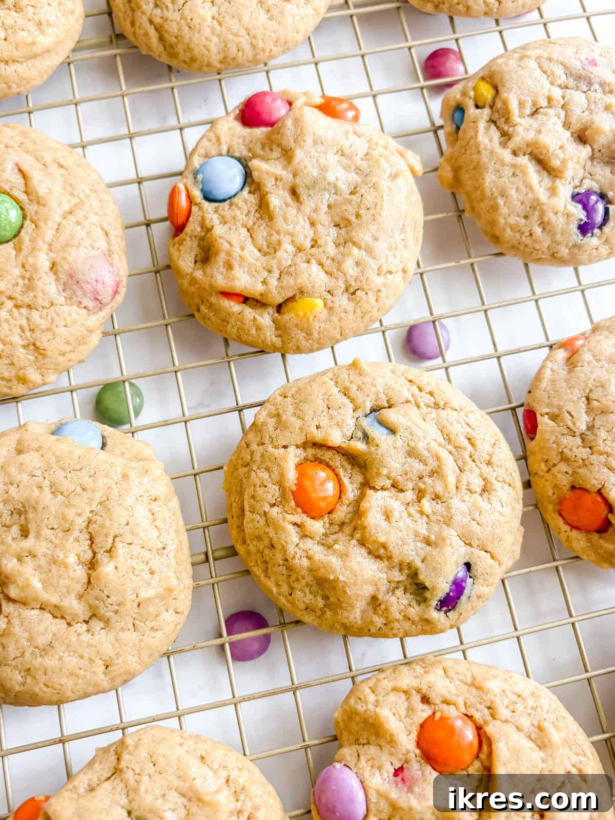 Small Batch Chocolate Chip Cookie Recipe (Makes 12) 10 Small batch chocolate chip cookies on a cooling rack fresh out of the oven.