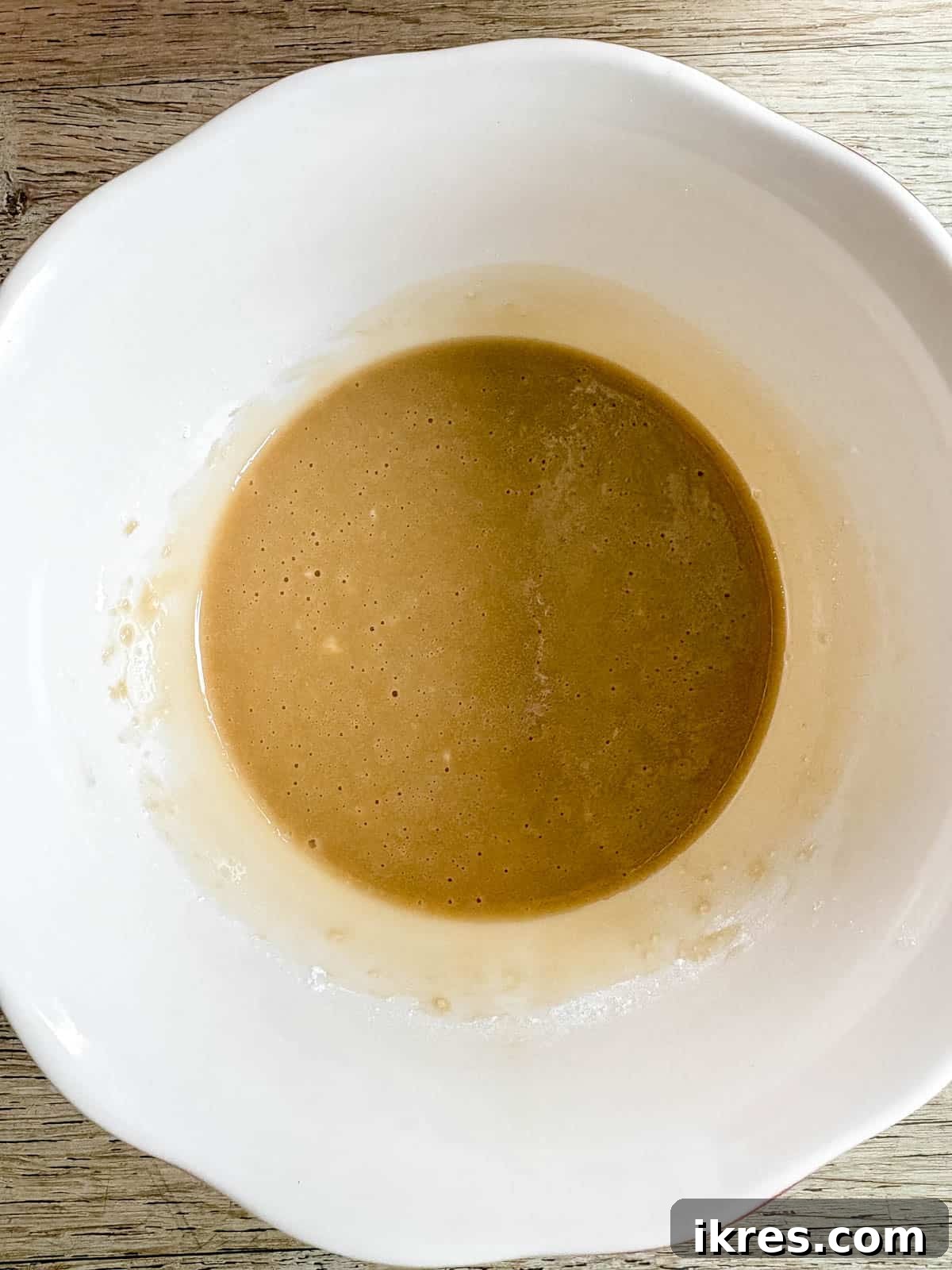Maple glaze in a bowl.