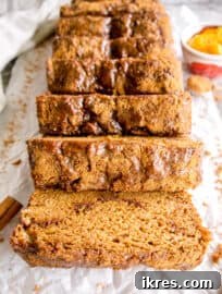 Cinnamon Swirl Paleo Pumpkin Banana Bread (Gluten free, Dairy free)