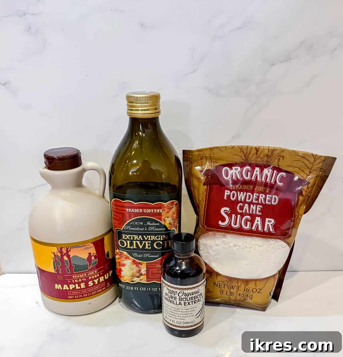 Ingredients for maple glaze.