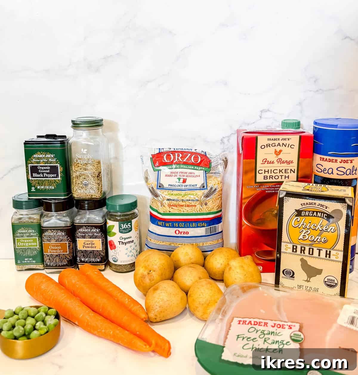 Crockpot chicken potato soup ingredients.